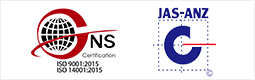 ISO 9001/140001, JAS-ANZ取得